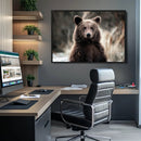 Brown Bear Wall Art Canvas Print – Framed Majestic Woodland