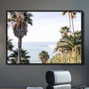 Coastal Palm Trees Wall Art Canvas Print – Framed Ocean