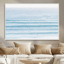 Ocean Wave Surfer Wall Art – Framed Minimal Seascape Canvas by MyGreatCanvas | Canvas Wall Art Prints | Photo Prints & Wall Decor