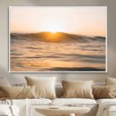 Calm Water Wall Art – Framed Sunset Waves Canvas Artwork, by MyGreatCanvas | Canvas Wall Art Prints | Photo Prints & Wall Decor