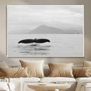 Whale Tail Wall Art – Framed Black White Ocean Canvas by MyGreatCanvas | Canvas Wall Art Prints | Photo Prints & Wall Decor
