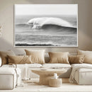 Monochrome Seascape Wall Art Canvas Print – Framed Surf Wave by MyGreatCanvas | Canvas Wall Art Prints | Photo Prints & Wall Decor