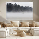 Surfer Fog Wall Art Canvas Print – Framed Foggy Beach Scene by MyGreatCanvas | Canvas Wall Art Prints | Photo Prints & Wall Decor