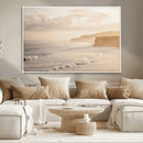 Misty Coastal Wall Art Canvas Print – Framed Golden Sunset by MyGreatCanvas | Canvas Wall Art Prints | Photo Prints & Wall Decor