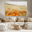 Golden Wildflowers Wall Art Canvas Print – Framed Hills by MyGreatCanvas | Canvas Wall Art Prints | Photo Prints & Wall Decor