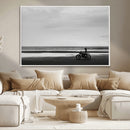 Motorcycle Beach Wall Art Canvas Print – Framed Vintage by MyGreatCanvas | Canvas Wall Art Prints | Photo Prints & Wall Decor