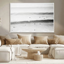 Black White Ocean Wall Art Canvas Print – Framed Coastal by MyGreatCanvas | Canvas Wall Art Prints | Photo Prints & Wall Decor