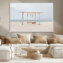 Beach Swing Wall Art Canvas Print – Framed Quiet Beach Art by MyGreatCanvas | Canvas Wall Art Prints | Photo Prints & Wall Decor