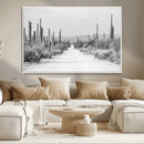 Winter Wall Art Canvas Print – Framed Cactus Path Art by MyGreatCanvas | Canvas Wall Art Prints | Photo Prints & Wall Decor