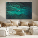Ocean Surf Wall Art Canvas Print – Framed Vibrant Blue by MyGreatCanvas | Canvas Wall Art Prints | Photo Prints & Wall Decor