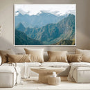 Misty Mountain Wall Art Canvas Print – Framed Cloudy Andean by MyGreatCanvas | Canvas Wall Art Prints | Photo Prints & Wall Decor