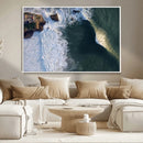 Ocean Wave Wall Art – Aerial Coastal View Canvas Artwork, by MyGreatCanvas | Canvas Wall Art Prints | Photo Prints & Wall Decor