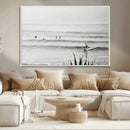 Surfer Silhouette Wall Art – Framed Calm Ocean Canvas by MyGreatCanvas | Canvas Wall Art Prints | Photo Prints & Wall Decor