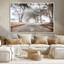Cypress Tunnel Wall Art Canvas Print – Framed Misty Road Art by MyGreatCanvas | Canvas Wall Art Prints | Photo Prints & Wall Decor