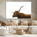 Longhorn Cow Wall Art Canvas Print – Framed Western Animal by MyGreatCanvas | Canvas Wall Art Prints | Photo Prints & Wall Decor