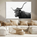 Texas Longhorn Wall Art Canvas Print – Framed Western Cow by MyGreatCanvas | Canvas Wall Art Prints | Photo Prints & Wall Decor