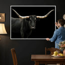 Longhorn Cattle Wall Art Canvas Print – Framed Texas Ranch by MyGreatCanvas | Canvas Wall Art Prints | Photo Prints & Wall Decor
