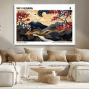Modern Mount Fuji Wall Art Canvas Print – Framed Abstract