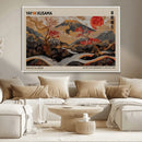 Modern Japanese Wall Art Canvas Print – Framed Abstract
