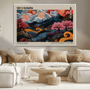 Modern Japanese Wall Art Canvas Print – Framed Contemporary