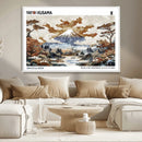 Modern Japanese Wall Art Canvas Print – Framed Abstract
