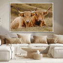 Highland Cow Wall Art Canvas Print – Framed Rustic Animal by MyGreatCanvas | Canvas Wall Art Prints | Photo Prints & Wall Decor