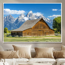 Mountain Barn Scene Wall Art Canvas Print – Framed Rustic by MyGreatCanvas | Canvas Wall Art Prints | Photo Prints & Wall Decor