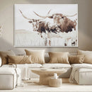 Longhorn Cow Decor Wall Art Canvas Print – Framed Rustic by MyGreatCanvas | Canvas Wall Art Prints | Photo Prints & Wall Decor