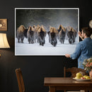 Bison Herd Wall Art Canvas Print, Framed Rustic Wildlife by MyGreatCanvas | Canvas Wall Art Prints | Photo Prints & Wall Decor