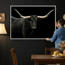 Texas Longhorn Wall Art Canvas Print – Framed Rustic Western by MyGreatCanvas | Canvas Wall Art Prints | Photo Prints & Wall Decor