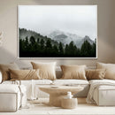 Misty Mountains Wall Art Canvas Print – Framed Foggy Forest by MyGreatCanvas | Canvas Wall Art Prints | Photo Prints & Wall Decor