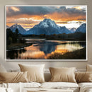 Mountain Sunset Wall Art Canvas Print – Framed Alpine by MyGreatCanvas | Canvas Wall Art Prints | Photo Prints & Wall Decor