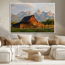 Rustic Barn Wall Art Canvas Print – Framed Grand Teton Park