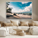 Tropical Beach Wall Art Canvas Print – Framed Ocean Waves by MyGreatCanvas | Canvas Wall Art Prints | Photo Prints & Wall Decor