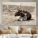 Texas Longhorn Wall Art Canvas Print – Framed Country Art by MyGreatCanvas | Canvas Wall Art Prints | Photo Prints & Wall Decor