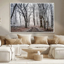 Winter Forest Wall Art Canvas Print – Framed Frosty Woodland by MyGreatCanvas | Canvas Wall Art Prints | Photo Prints & Wall Decor
