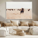 Bison Herd Wall Art Canvas Print, Framed Western Landscape by MyGreatCanvas | Canvas Wall Art Prints | Photo Prints & Wall Decor