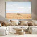 Bison Grassland Wall Art – Framed Minimal Nature Canvas by MyGreatCanvas | Canvas Wall Art Prints | Photo Prints & Wall Decor