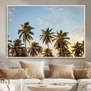 Palms Wall Art Canvas Print – Framed Tropical Coastal Nature