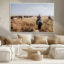 Western Wall Art Canvas Print – Framed Cowboy Cattle Drive by MyGreatCanvas | Canvas Wall Art Prints | Photo Prints & Wall Decor