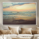 Sunset Seascape Wall Art Canvas Print – Framed Pastel Ocean by MyGreatCanvas | Canvas Wall Art Prints | Photo Prints & Wall Decor