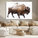 Snowy Buffalo Wall Art Canvas Print – Framed Wildlife by MyGreatCanvas | Canvas Wall Art Prints | Photo Prints & Wall Decor