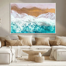 Aerial Beach Wall Art Canvas Print – Framed Ocean Waves by MyGreatCanvas | Canvas Wall Art Prints | Photo Prints & Wall Decor