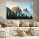 Wilderness Wall Art Canvas Print – Misty Forest Nature