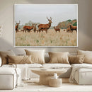 Rustic Deer Wall Art Canvas Print – Autumn Forest Woodland