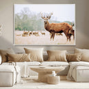 Rustic Deer Wall Art Canvas Print – Forest Woodland Stag