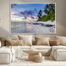 Tropical Beach Wall Art Canvas Print – Framed Sunset Glow