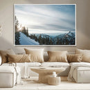 Snowy Mountains Wall Art Canvas Print – Framed Alpine by MyGreatCanvas | Canvas Wall Art Prints | Photo Prints & Wall Decor