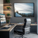 Snowy Mountain Wall Art Canvas Print – Frosty Peaks Alpine