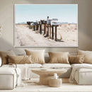 Desert Mailboxes Canvas Print – Framed Minimal Western by MyGreatCanvas | Canvas Wall Art Prints | Photo Prints & Wall Decor